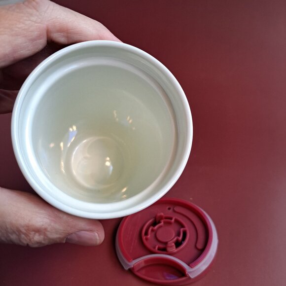 Starbucks Christmas Tree Star Holiday 2020 Double Wall Ceramic Tumbler Mug 12 Oz - Picture 6 of 12